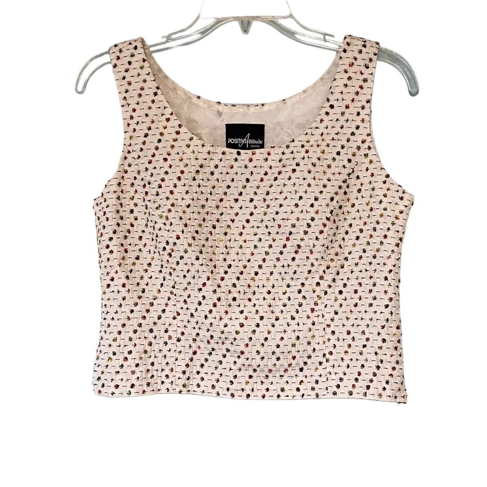 Vintage Y2K Cropped Sleeveless Blouse Sz 6 Petite
